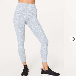 Lululemon Wunder Under Hi-Rise 7/8 Tight *25" Wee Are From Space Ice Grey Alpine